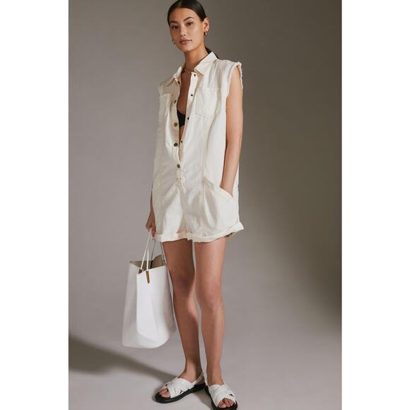 Anthropologie Pilcro Mechanic Romper - New Small - Picture 1 of 8